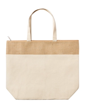 Sac shopping isotherme en  coton et jute personnalisable