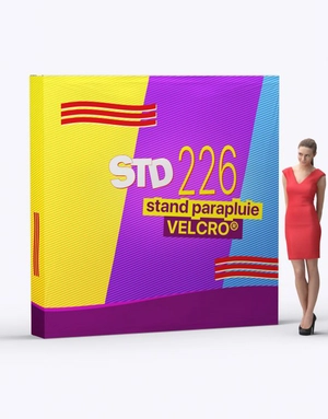 Stand parapluie en velcro 230x230cm - structure aluminium personnalisable