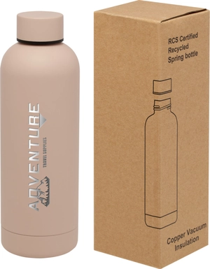 Bouteille isotherme 500ml avec isolation par le vide et couche de cuivre personnalisable