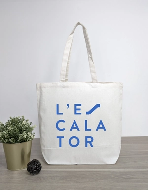 Sac cabas en coton recyclé 280gr avec soufflet 15cm - coton certifié GRS personnalisable