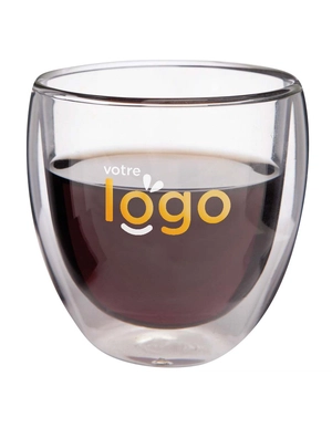 Set de 2 verres à double paroi 100ml personnalisable