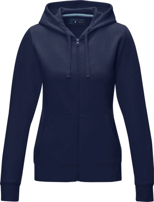 Sweat zippé à capuche en coton bio certifié GOTS pour Femme 280gr personnalisable