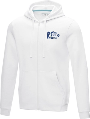 Sweat zippé à capuche en coton bio certifié GOTS pour Homme 280gr personnalisable