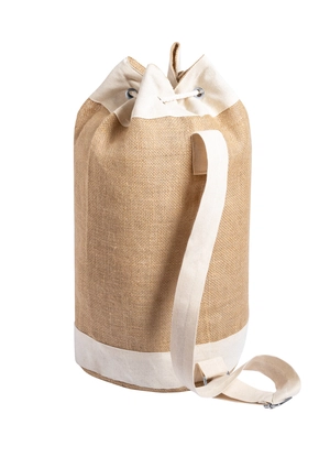 Sac marin en jute et coton - fermeture par cordon personnalisable