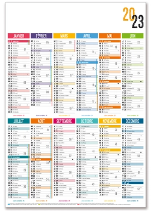 Calendrier Publicitaire Grand Format Recto Verso - Horizontal personnalisable