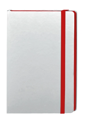 Carnet A5 WHITE en papier blanc 192 pages - couverture rigide personnalisable