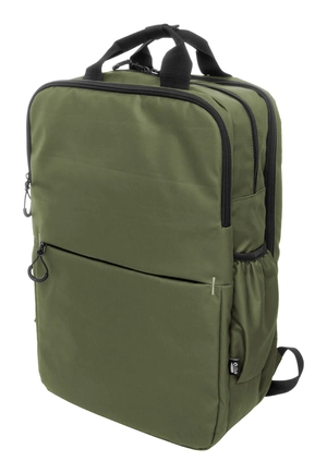 Sac à dos RPET imperméable avec 2 compartiments zippés personnalisable