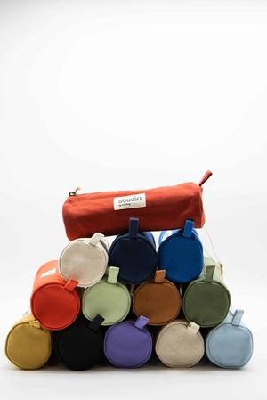 Trousse ronde Chloe - fabriqué par une ONG personnalisable