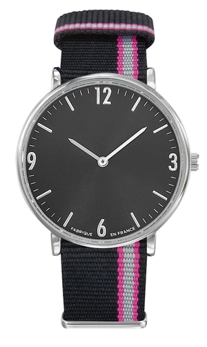 Montre Mixte avec cadran assorti au bracelet - 100% Made In France personnalisable