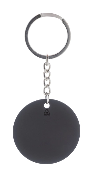 Porte-clés en acier inoxydable recyclé en forme ronde personnalisable