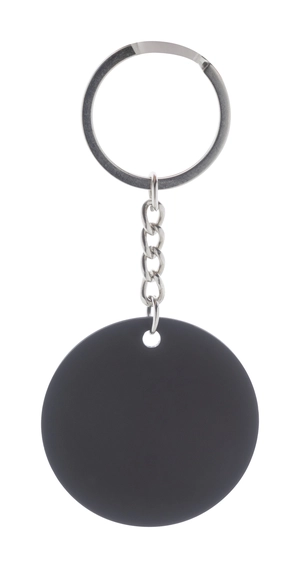 Porte-clés en acier inoxydable recyclé en forme ronde personnalisable