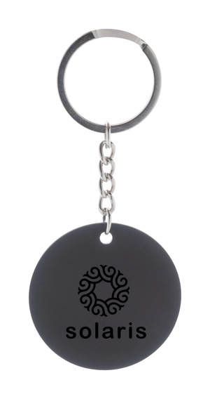 Porte-clés en acier inoxydable recyclé en forme ronde personnalisable