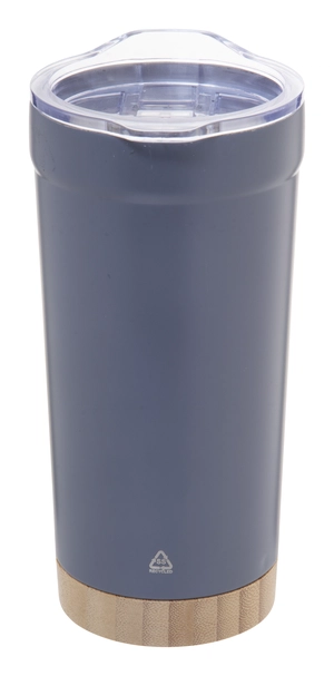 Mug isotherme 600 ml en inox recyclé et bambou personnalisable