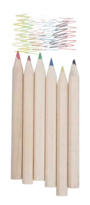 Set de 6 crayons de couleurs en bois personnalisable personnalisable