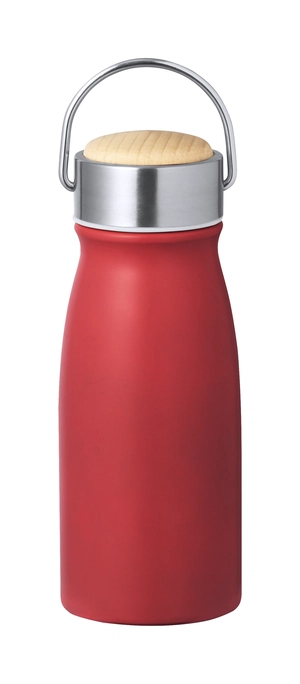 Bouteille isotherme en inox recyclé 350 ml - bouchon bois personnalisable