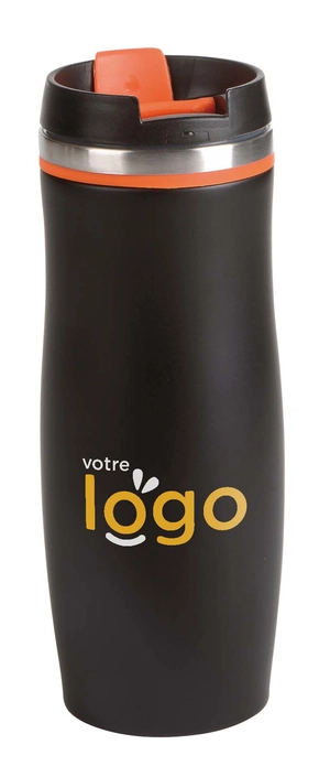 Mug isotherme DARK CREMA 400 ml personnalisable