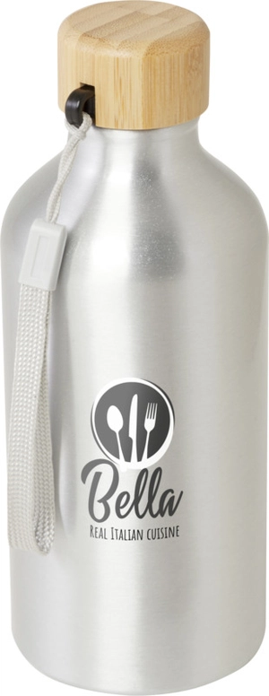 Bouteille d'eau en aluminium recyclé certifié RCS - 500 ml personnalisable