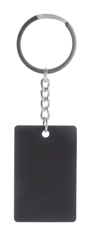 Porte-clés en acier inoxydable recyclé en forme rectangulaire personnalisable