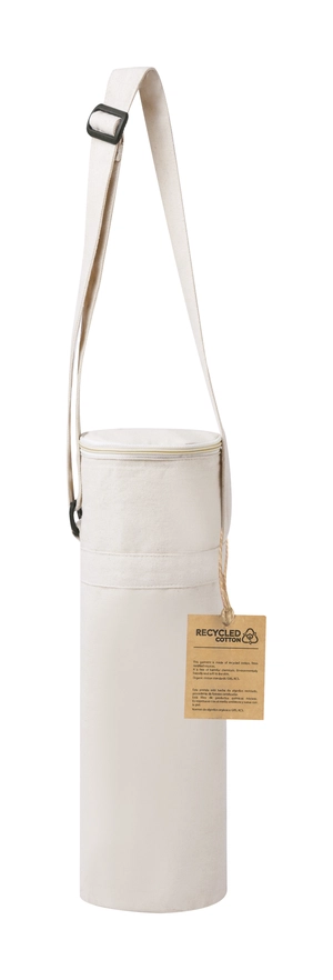 Sac isotherme spécial bouteille en coton recyclé - avec bandoulière personnalisable