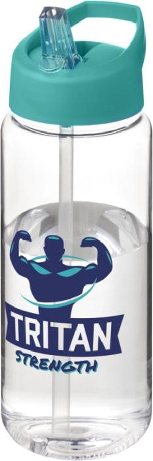 Bouteille de sport H2O 600 ml avec couvercle bec verseur personnalisable