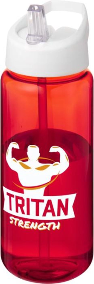 Bouteille de sport H2O 600 ml avec couvercle bec verseur personnalisable