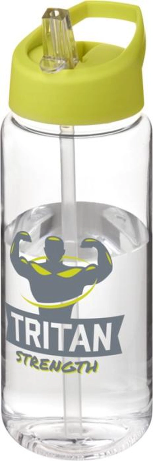 Bouteille de sport H2O 600 ml avec couvercle bec verseur personnalisable