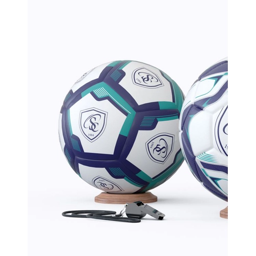 image du produit Ballon de Foot Hybride Taille 5 officielle - Ballon cousu machine