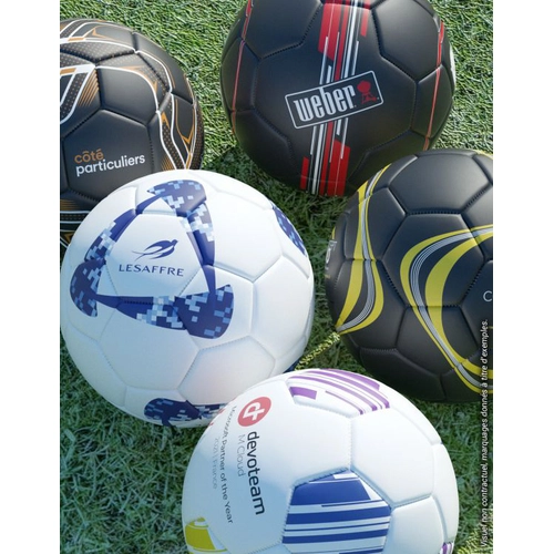 image du produit Ballon de Foot PREMIUM Taille 5 officielle - Ballon cousu machine