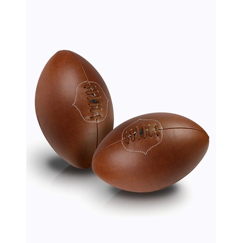 image du produit Ballon de rugby old school en PU marron avec lacet