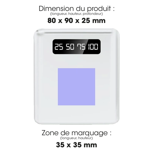 image du produit Batterie de secours avec 4 câbles - 10000 mAh