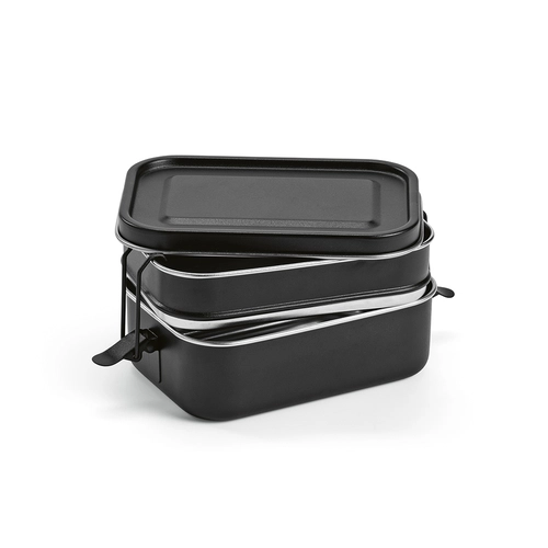 image du produit Boîte à déjeuner deux compartiments 1240 ml - Lunchbox avec fermeture boucles latérales