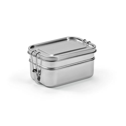 image du produit Boîte à déjeuner en acier inoxydable recyclé 1240 ml - Lunchbox avec fermeture boucles latérales