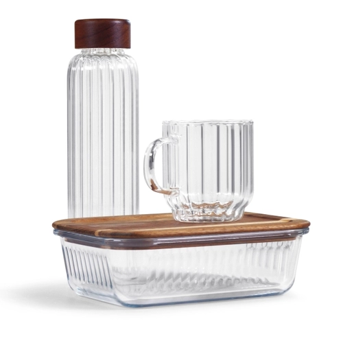 image du produit Boîte repas 1L en verre borosilicate