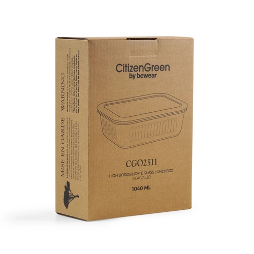 image du produit Boîte repas 1L en verre borosilicate