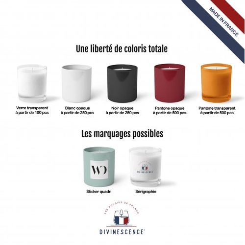 image du produit Bougie Made In France à la cire végétale - combustion 30 heures