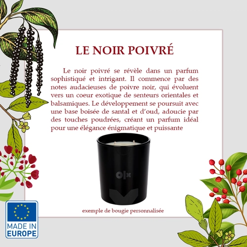 image du produit Bougie parfumée made in Europe 11cm - 56h de combustion