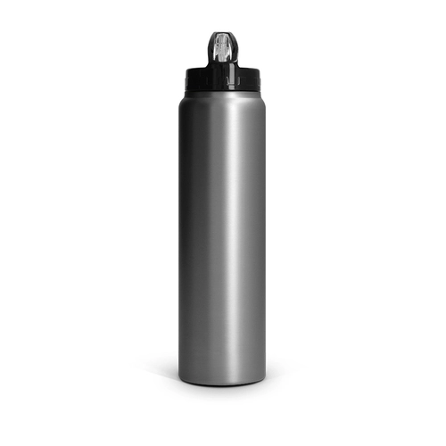 image du produit Bouteille 1l inox avec paille - Gourde simple paroi