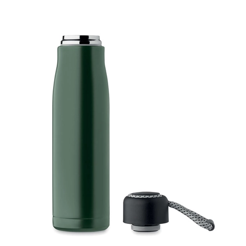 image du produit Bouteille à double paroi en acier inoxydable recyclé avec poignée 500ml