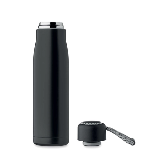 image du produit Bouteille à double paroi en acier inoxydable recyclé avec poignée 500ml