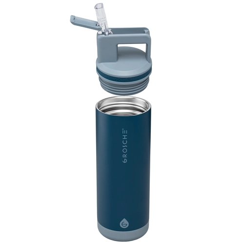 image du produit Bouteille acier inoxydable, paille amovible - 590 ml