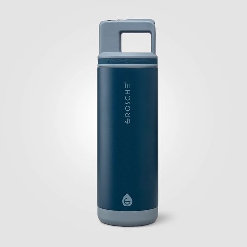 image du produit Bouteille acier inoxydable, paille amovible - 590 ml