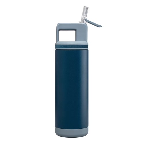 image du produit Bouteille acier inoxydable, paille amovible - 590 ml
