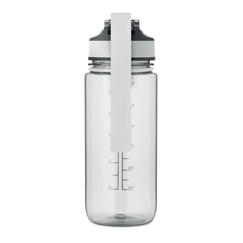 image du produit Bouteille de sport motivante en RPET avec paille intégrée