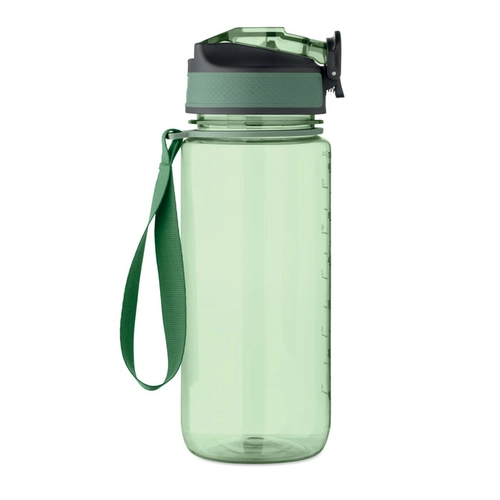 image du produit Bouteille de sport motivante en RPET avec paille intégrée