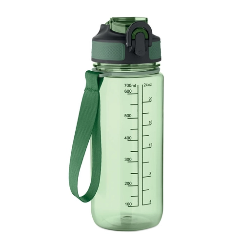 image du produit Bouteille de sport motivante en RPET avec paille intégrée