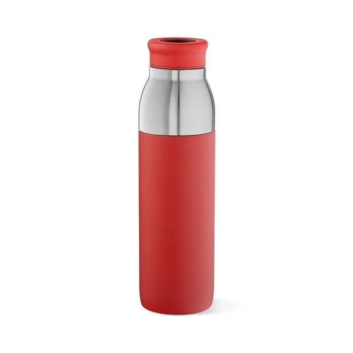 image du produit Bouteille double paroi 760 ml en acier inox recyclé - avec gobelet de voyage