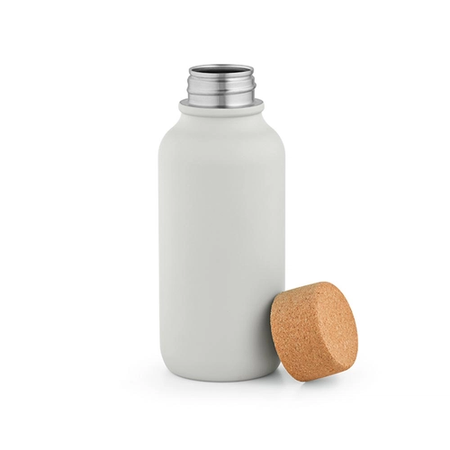 image du produit Bouteille en inox recyclé 530 ml simple paroi finition mate - bouchon en liège