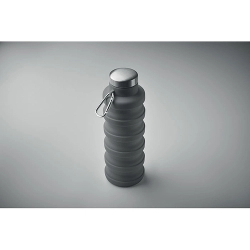 image du produit Bouteille en silicone pliable avec mousqueton 500 ml