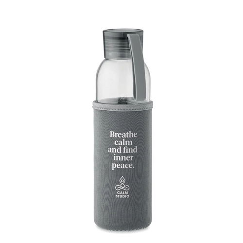 image du produit Bouteille en verre 500 ml avec pochette néoprène - anti fuite