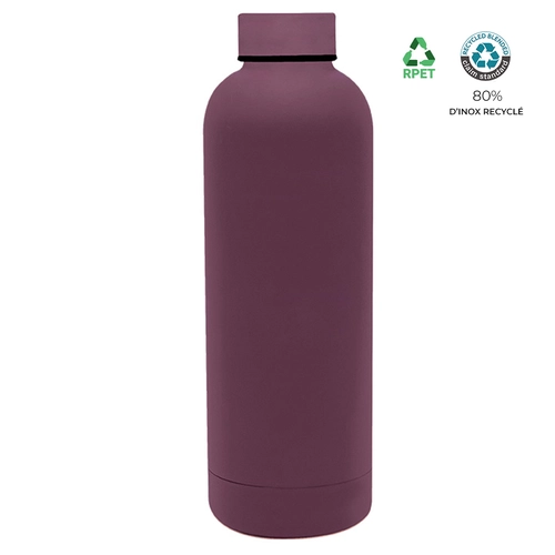 image du produit Bouteille isotherme 500ml en inox recyclé 